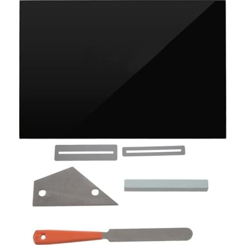 Guitar Bass Pickguard Sheet Scratch Plate Blank Material 1 Ply Black & Guitar Fret Crowning File Leveling Tool