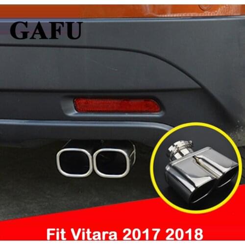 Stainless Steel Cover Decor For suzuki vitara 2018 Exhaust Muffler Tips Rear Tail Pipe Tip Tailpipe End Trim Accessories