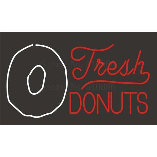 NEON SIGN For Donuts Real GLASS Tube BEER BAR PUB Restaurant Signboard store display Decorate Store Shop Light Signs 17*14"