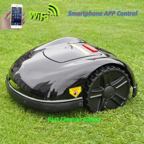 NEWEST GYROSCOPE Function Smartphone WIFI APP Robot Lawn Mower Grass Cutter E1600T with extra 100 meters wire and 100pcs pegs