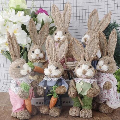 New Easter Decoration Simulation Diy Cute Easter Rabbit Ornament Home Festival Party Decoration Gift Easter Decorations For Home