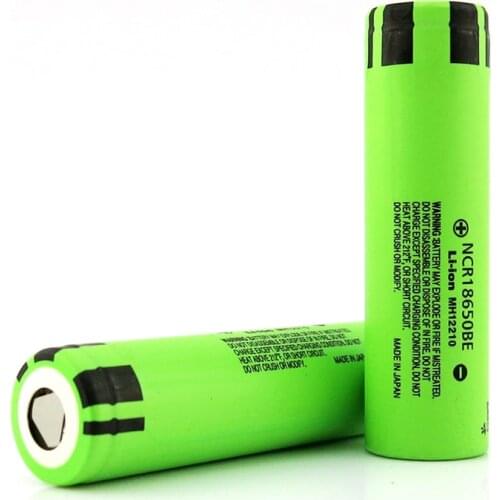 2PCS/LOT New Original Panasonic 18650 NCR18650BE 3200mah 3.7v Rechargeable Battery Lithium Batteries Cell For e-cigarettes