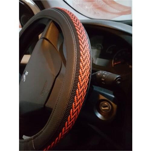 Lada Vega Snap-On Steering Wheel Cover Red Chevron Webbing