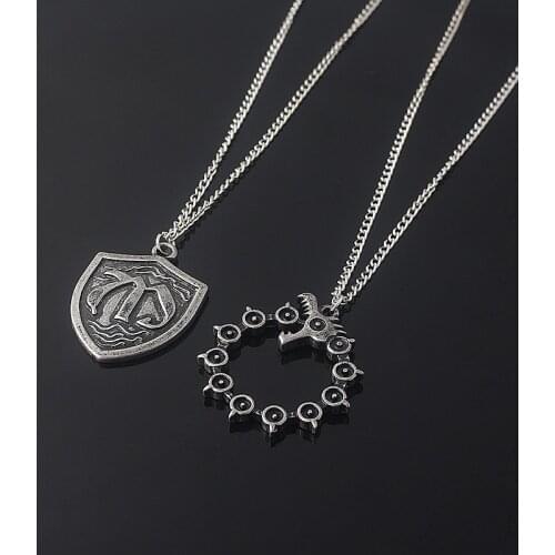 Anime The Seven Deadly Sins Meliodas Badge Necklace Nanatsu no Taizai Dragon Sins Cosplay Necklace Pendant For Women Men Gift