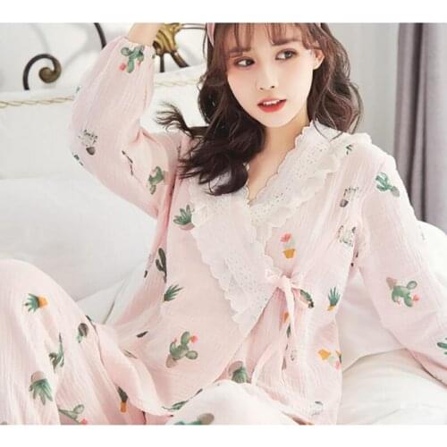 Pregnant Women Breastfeeding Pajamas Set Nightwear Spring Autumn Cotton Breathable Maternal Postpartum Confinement Clothing New