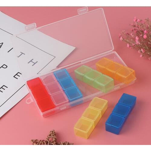 21 Grids Pill Box Jewelry Case Organizer Container Storage Box Medicine Case