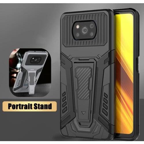 ShockProof Case For Xiaomi Mi 10T Little Poco X3 M3 Pro NFC F3 GT Portrait Stand Case Back Cover For Redmi Note 10 9 Pro 10T 9T