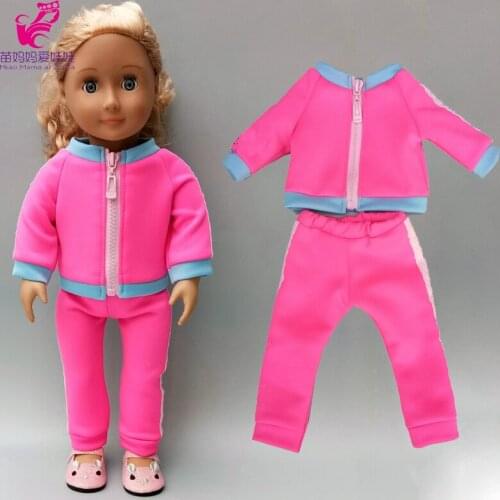 43cm Baby New Born Doll Down Coat Clothes Zipper Coat Pants 18 Inch American Doll Clothes Winter Jacket