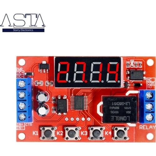 DC 5V 12V 24V 10A Adjustable Time Delay Relay Module LED Digital Timming Relay Timer Delay Trigger Switch Timer Control Switch