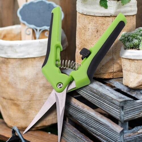 Stainless Steel Garden Pruning Shears Fruit Picking Scissors Household Potted Trim Weed Branches Small Scissors Tools