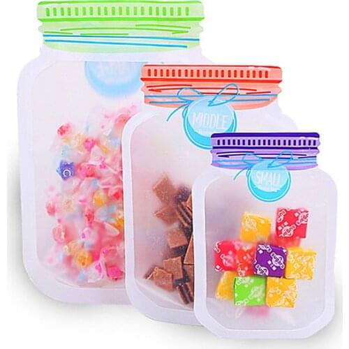 Cute Mason Jar Bottle Packaging Bags Resealable Fruits Snack Chocolate Juice Kitchen Spice Stand Up Heat Sealing Gifts Pouches
