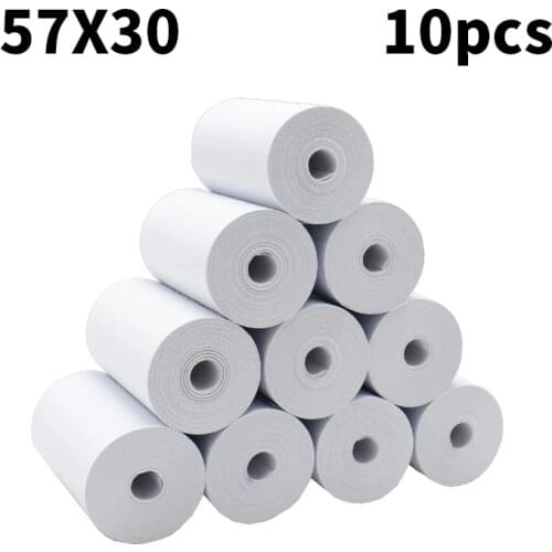 Thermal Paper 57x30 mm POS Printer 10 Rolls Mobile Bluetooth Cash Register Paper Rolling Papers Pos Hospitality