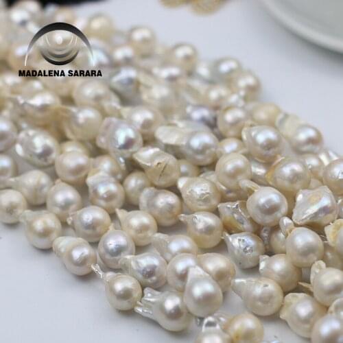 WADALENA SARARA 13mm AAA Freshwater Baroque Peanl Necklace Strand 18" For DIY Jewelry Making Near Baroque Irregular Shape