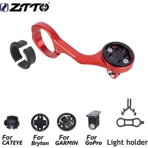 ZTTO MTB Bicycle GPS Computer Holder For GoPro Sports Camera Light Mount Handlebar Extension Out-front Stand