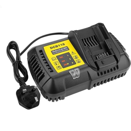 Hot DCB118 Li-ion Battery Charger Charging 4.5A For DeWalt 10.8V 12V 14.4V 18V Max. 60V DCB101 DCB200 DCB140 DCB105 DCB200