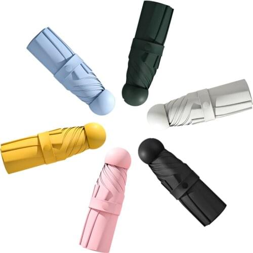 Sun Umbrella UV Protection Sunshade Umbrella Female Rain or Sunlight Portable Umbrella Mini Five Layer Folding 19cm