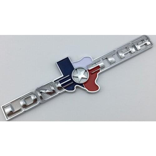 3D Silver Metal LONESTAR Flag Car Trunk Emblems Badge Decal Sticker Car Accessories