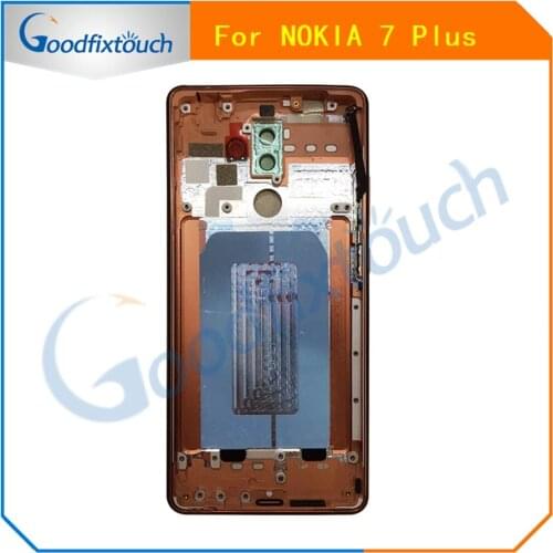 6.0 Inch For Nokia 7 Plus 7P Housing Rear Back Battery Door Cover Replacement Parts Black