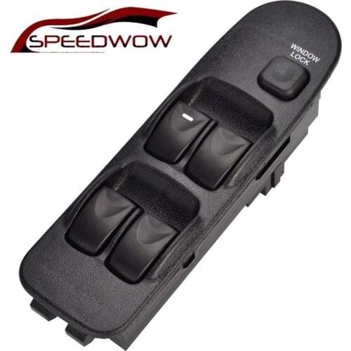 SPEEDWOW Car Parts Black Power Master Window Switches Front Left For MITSUBISHI Carisma DA_ 1995-2006 OEM MR740599 Plastic