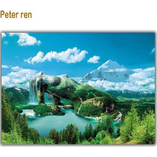 Diy Diamond painting Scenic 5D square rhinestones Diamond mosaic painting Diamond Embroidery Scenics The beauty of the mountain