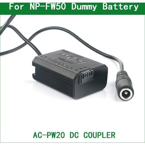 NP-FW50 DC Coupler Dummy Battery Fit Power for Sony NEX-3 NEX-5 NEX-6 NEX-7 NEX-C3 NEX-F3 SLT-A33 SLT-A35 SLT-A37 SLT-A55