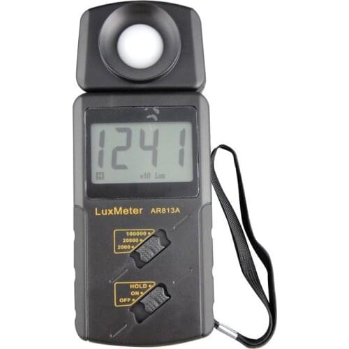 Hot Sale High Precision Handheld Portable LCD Screen Display AR813A Measuring Range 1~100.000 lux Electronic Digital Lux Meter
