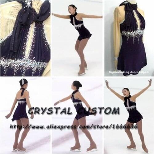 Crystal Custom Ice Skating Dress Adult New Brand Figure Skating Dresses For Competition DR4724