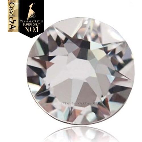 Crystal Castle Hotfix Rhinestone 6A Best 2078 Clear White AB Strass Iron On Stones Flatback Rhinestones Crystal For Clothing