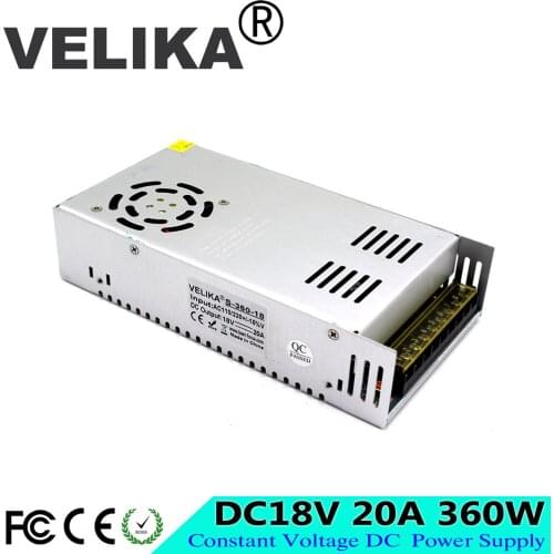 Single Output Switching Power Supply DC18V 20A 360W Driver Transformers 110V 220V AC to DC 18V SMPS For CNC Machine DIY LED CCTV