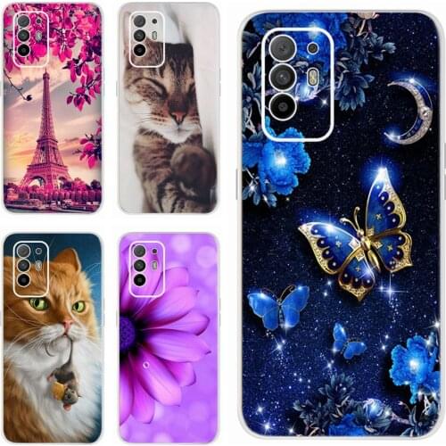Beautiful Butterfly Rose Case For Oppo F19 Pro Case CPH2285 Soft Slim Fundas For Oppo F19 Pro Plus Pro+ Phone Cases 6.43'' Bags