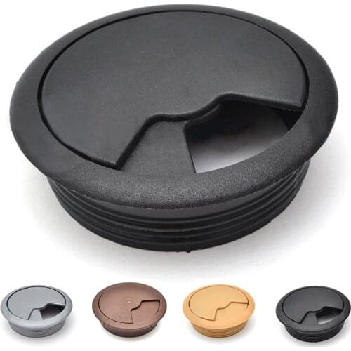 ABS Plastic Round Cable Box Computer Desk Line Hole Cover Desk Thread Hole Grommet Office Furniture Accessories