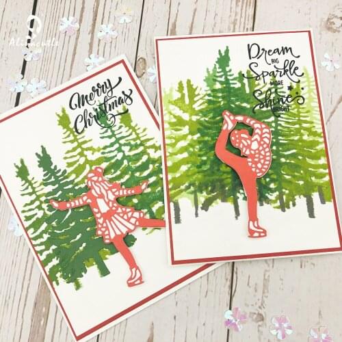 Metal Cut Dies 4pc Skating Dancer Scrapbooking Paper Craft Handmade Card Album Punch Art Cutter Aliancutle 20102309