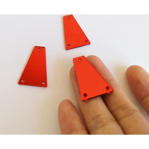 MEYA New Arrive Trapezoid Mirror Sew on Rhinestone, sew in mirror tiles,DIY Mirrored Rhinestones