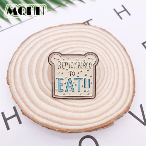 Cartoon Fun Food Bread Sushi Enamel Brooch EAT Alloy Badge Denim Shirt Bag Pin Fashion Cute Punk Jewelry Gift For Friends