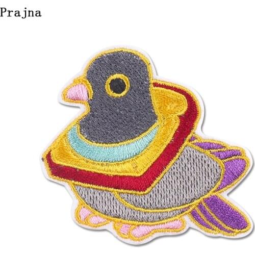 Prajna Lovely Bird Patch Cute Cartoon Animal Embroidered Patches For Clothing Stickers Iron On Patches On Clothes Applique Decor