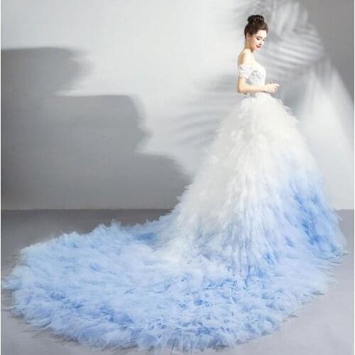 Ombre Evening dresses 2019 graduation prom gown lace up formal dress for wedding party evening gown dresses robe de soiree