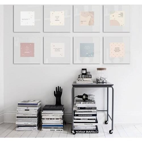 Simple North Europe and Japan small fresh art pure color gouache love watercolor poster decoration picture painting core inkjet