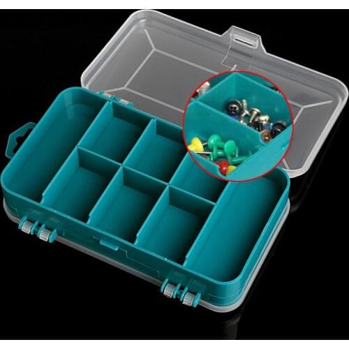 OOTDTY 1PC Tool Box Transparent Double-Side Multifunctional Storage Tool Organizing Case Plastic Case
