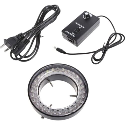 60 LED Adjustable Ring Light illuminator Lamp for STEREO ZOOM Microscope Microscope US Plug JUN13