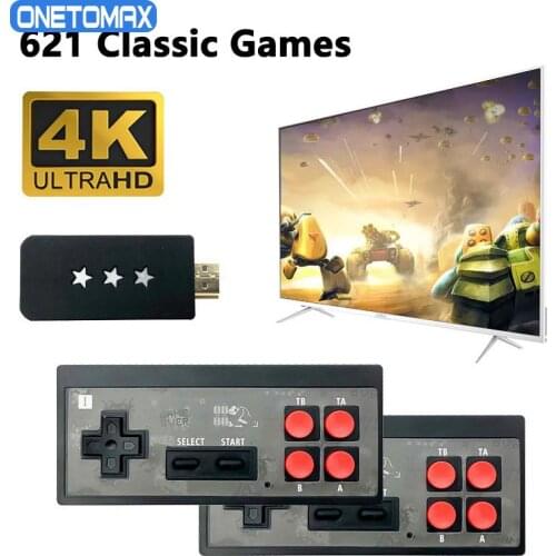 Retro Game Console 621 Built-in Games, Supports 4k HDMI High-Definition Output With Two Wireless Controllers