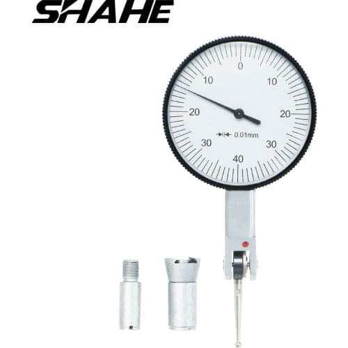 SHAHE 0-0.8 mm 0.01 mm high quality precision lever dial test indicator 0.01 mm dial indicator test measuring tools