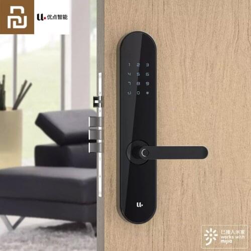 Youpin Uodi Smart Fingerprint Lock M2 Lite Fingerprint Password Bluetooth Unlock Detect Alarm Works Mi Home App
