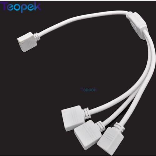 LED Splitter Connector 1 to 2, 1 to 3, 1 to 4 Female Extension Wire Cable 4 Pin RGB 5 Pin RGBW for RGB RGBW led strip