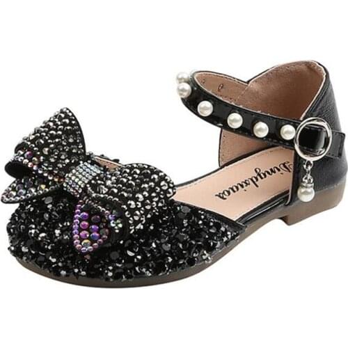 Baby Girl Soft Shoes Bow PU Patent Leather Flats For Girls Kids Little Children Casual Flats Size 21-35 Brand Shoes Cute