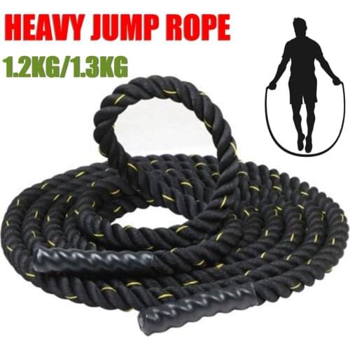 Fitness Heavy Jump Rope 2.5m/3m Crossfit Thicker Weighted Skipping Ropes Muscle Strength Training Home Gym Workout Equipment