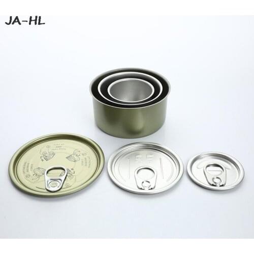Seal Tin Can with Ring Lid Bottle Container for Chilli Sauce Tea Storage Round Tin Storage Can Jar Cosmetic Box Press In Machine