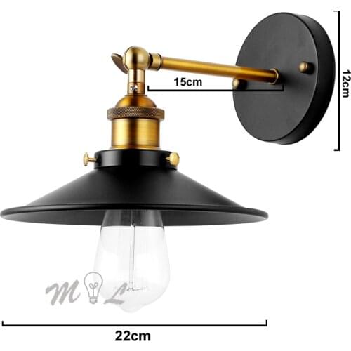 Vintage Wall Lamps Simple Iron Wall+lamps Kitchen Fixtures Wall Sconces Loft Stair Lighting Living Room Wall Lamp E27 Luminaires