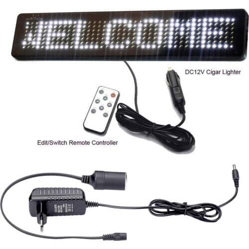 AC 100 - 240V voltage store output: DC12V Car LED display Board DIY white Scrolling news display