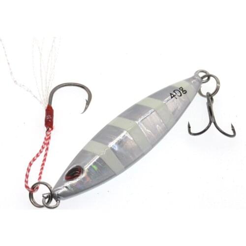 40g Japanese Leurre Saltwater Sinking Glow Jig Lure for Bass Fishing