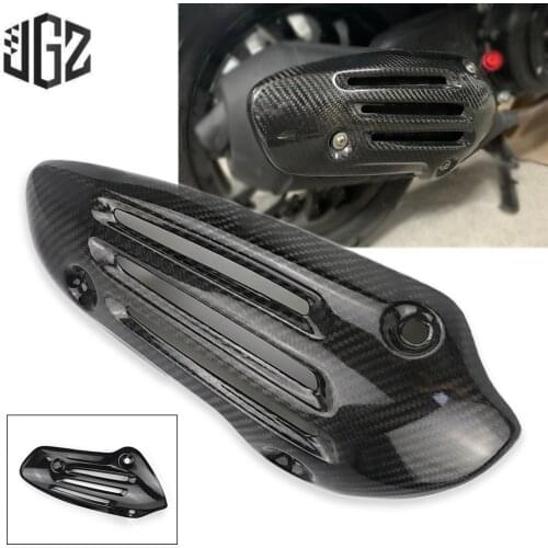 Motorcycle Carbon Fiber Exhaust Pipe Insulation Protector Cover Heat Shield Accessories for VESPA SPRINT PRIMAVERA LXV 150 ABS